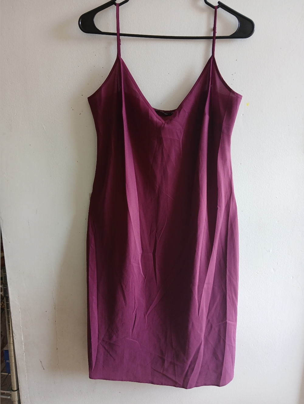 Karen Millen Wine Slip Dress with Spaghetti Straps